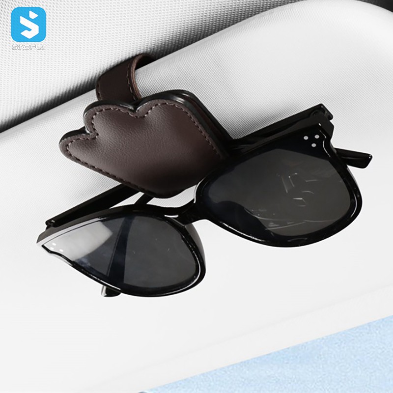 Portable car visor glass holder
